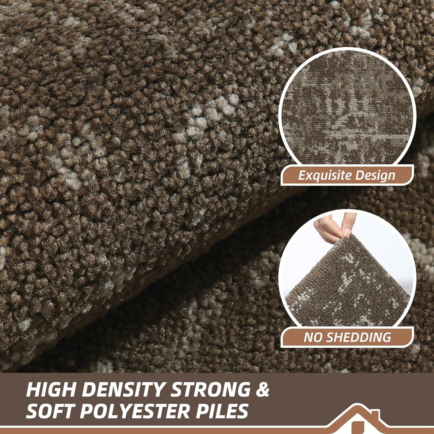 BEQHAUSE Dirt Trapper Door Mat 32"x48" Non-Slip Door Mats Washable Entryway Rugs Stain Resistant Doormat Absorbent Welcome Floor Mat for Front Back Door, Muddy Wet Shoes & Paws,Brown