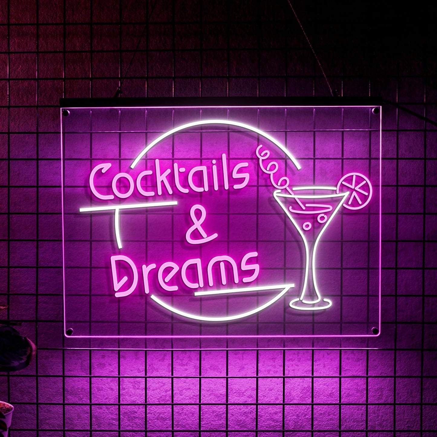 Personalized Beer O'Clock Neon Sign, Custom Wall Sign for Home Bar, Man Cave, Pub, Game Room, LED Beer Light Decor (Cocktail Bar 02)